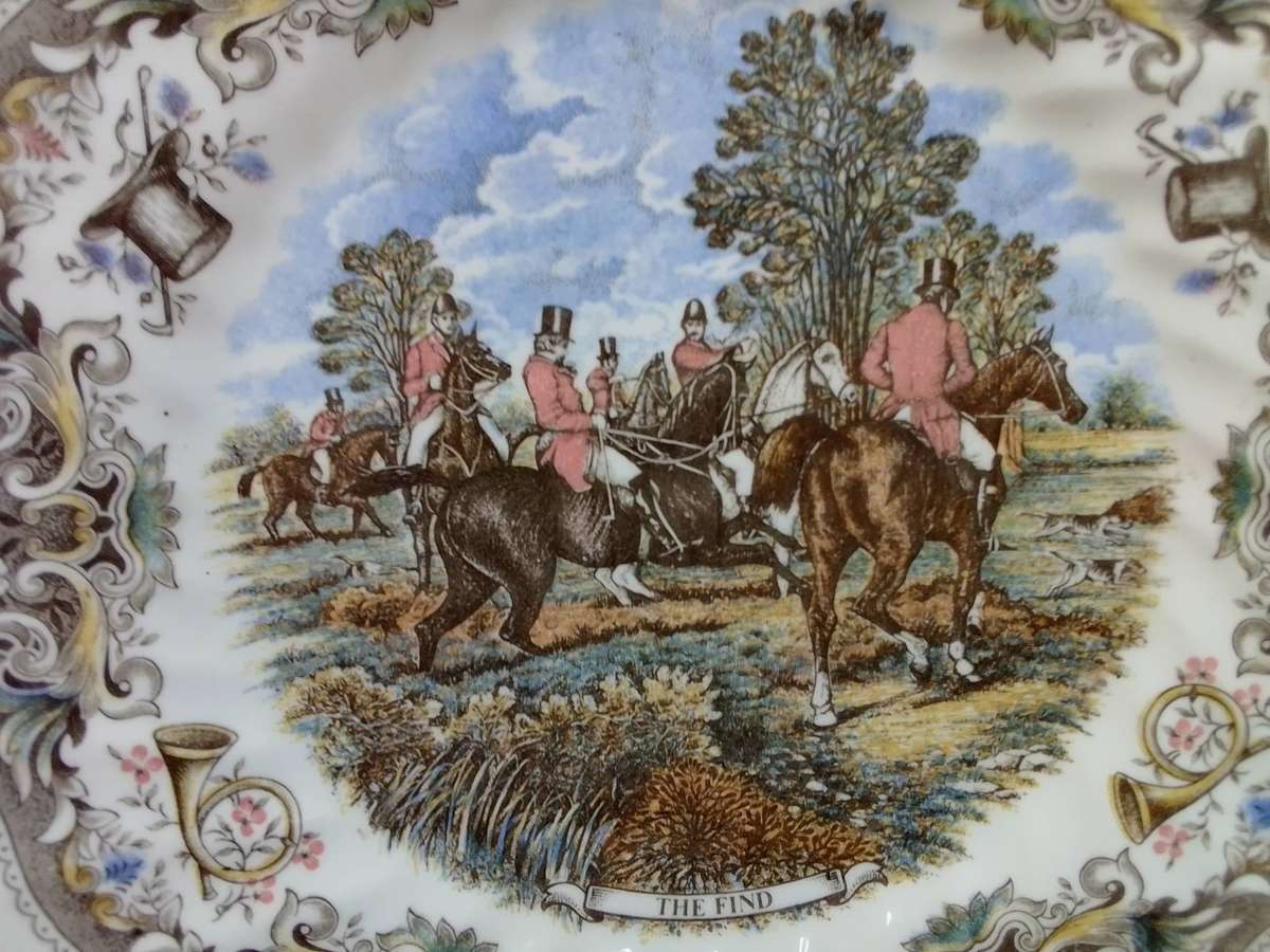 Set of 4 vintage decorative plates by Churchill - Hunting Scenes by J F Herring