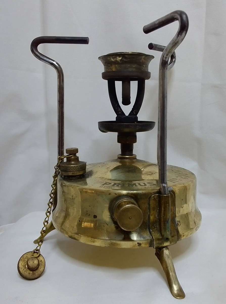 Vintage Primus camp stove in original tin