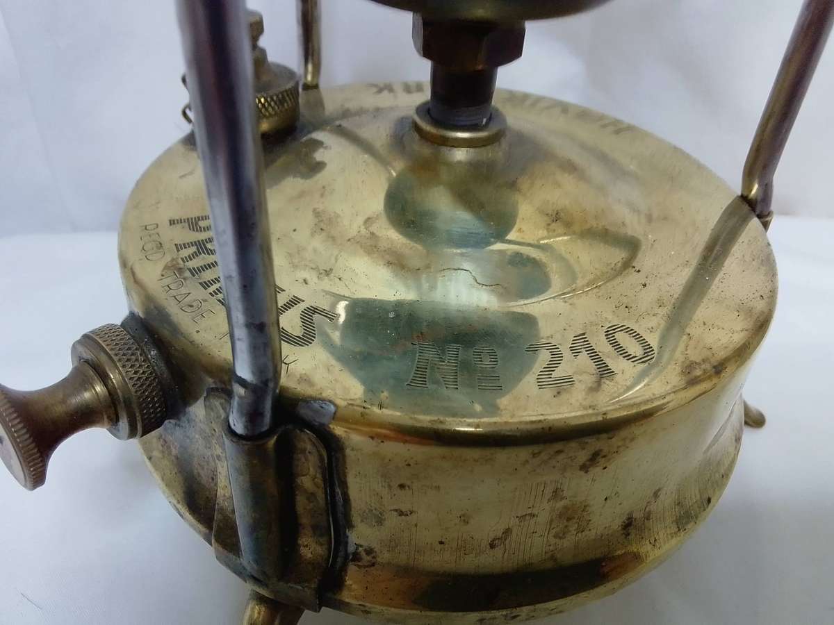 Vintage Primus camp stove in original tin