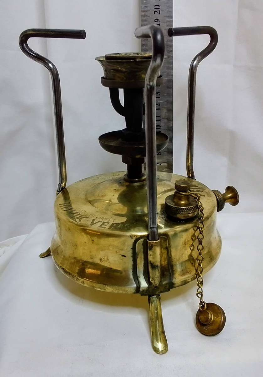 Vintage Primus camp stove in original tin