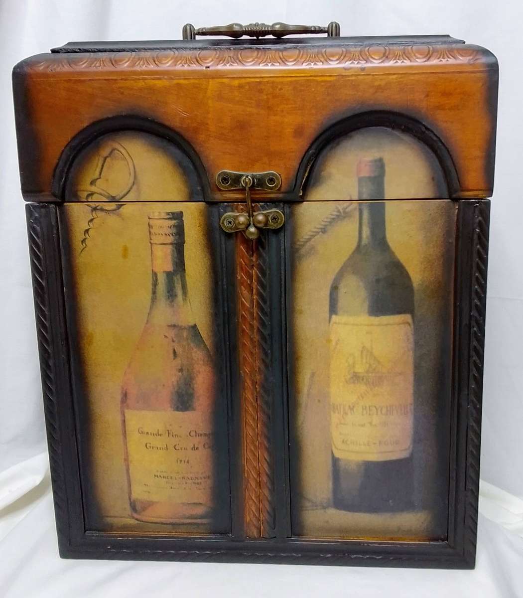 Lovely vintage double wine box