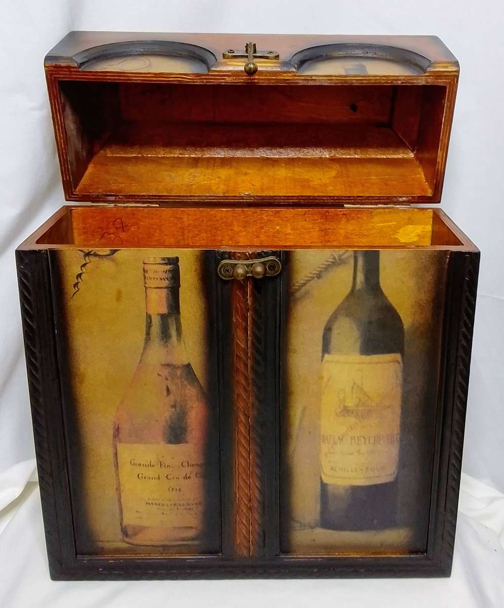 Lovely vintage double wine box