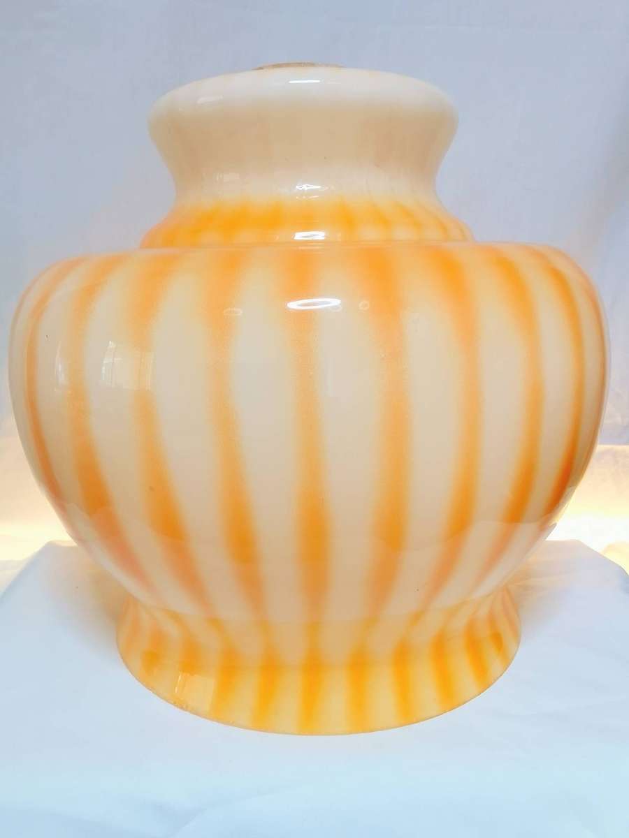 Magnificent large antique glass lampshade