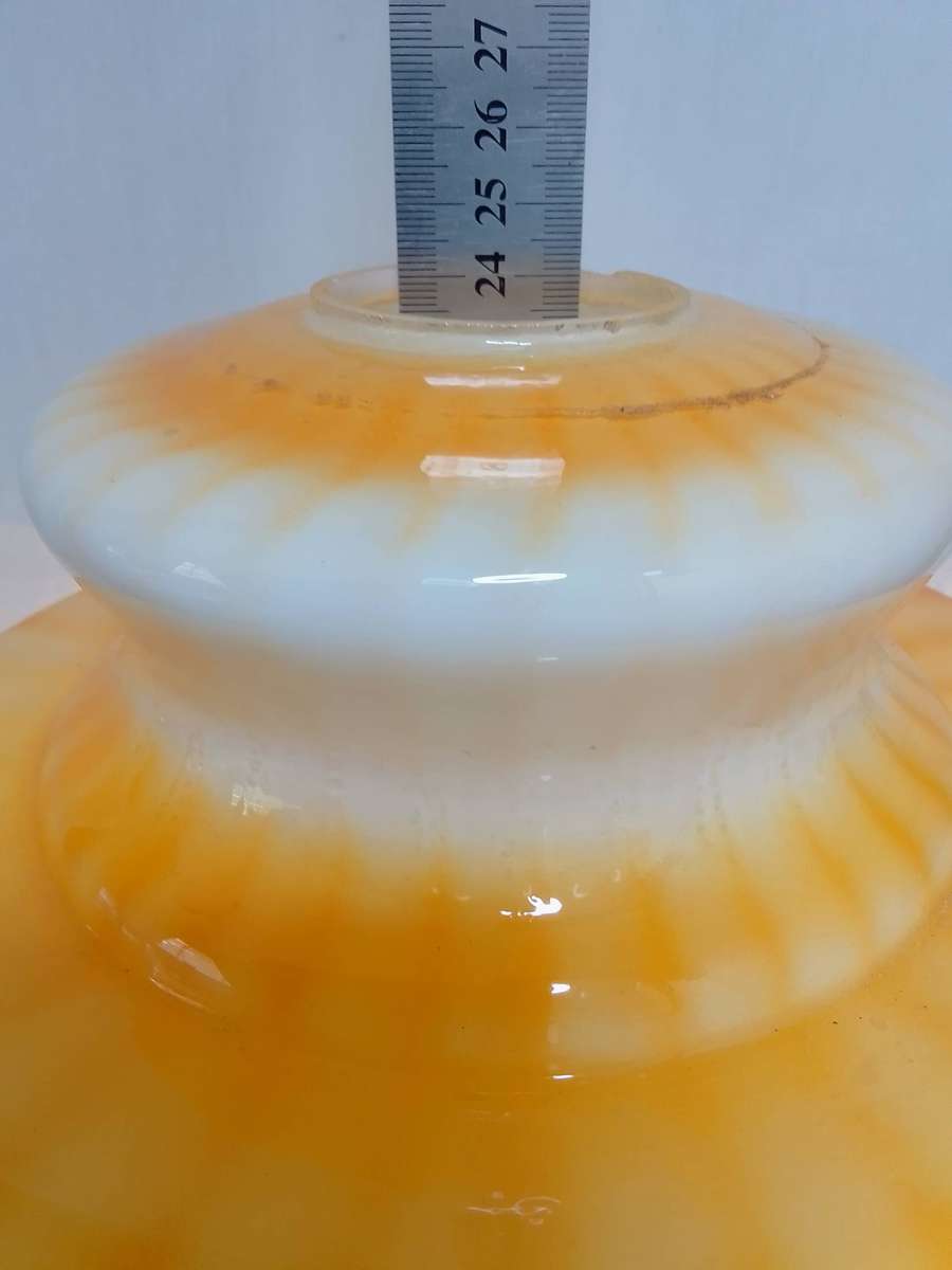 Magnificent large antique glass lampshade