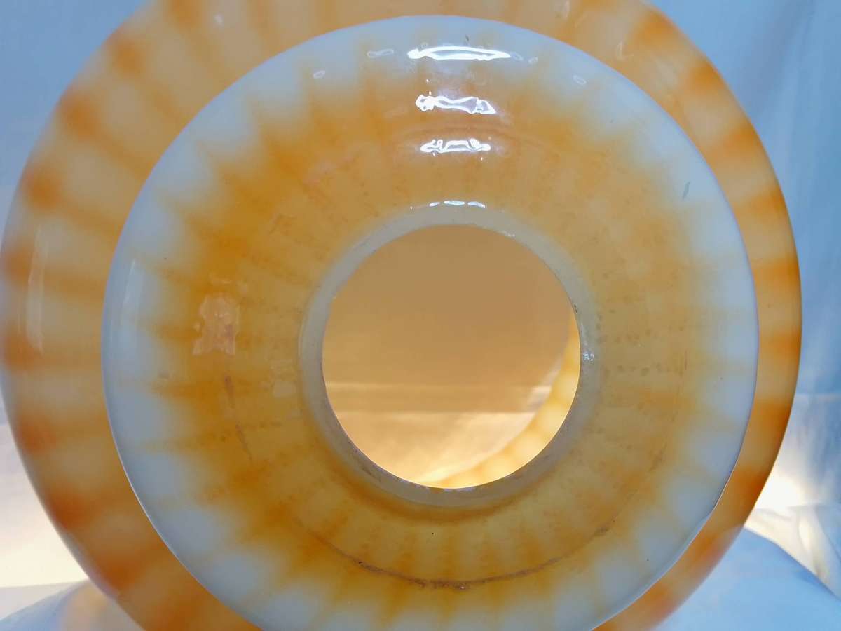 Magnificent large antique glass lampshade