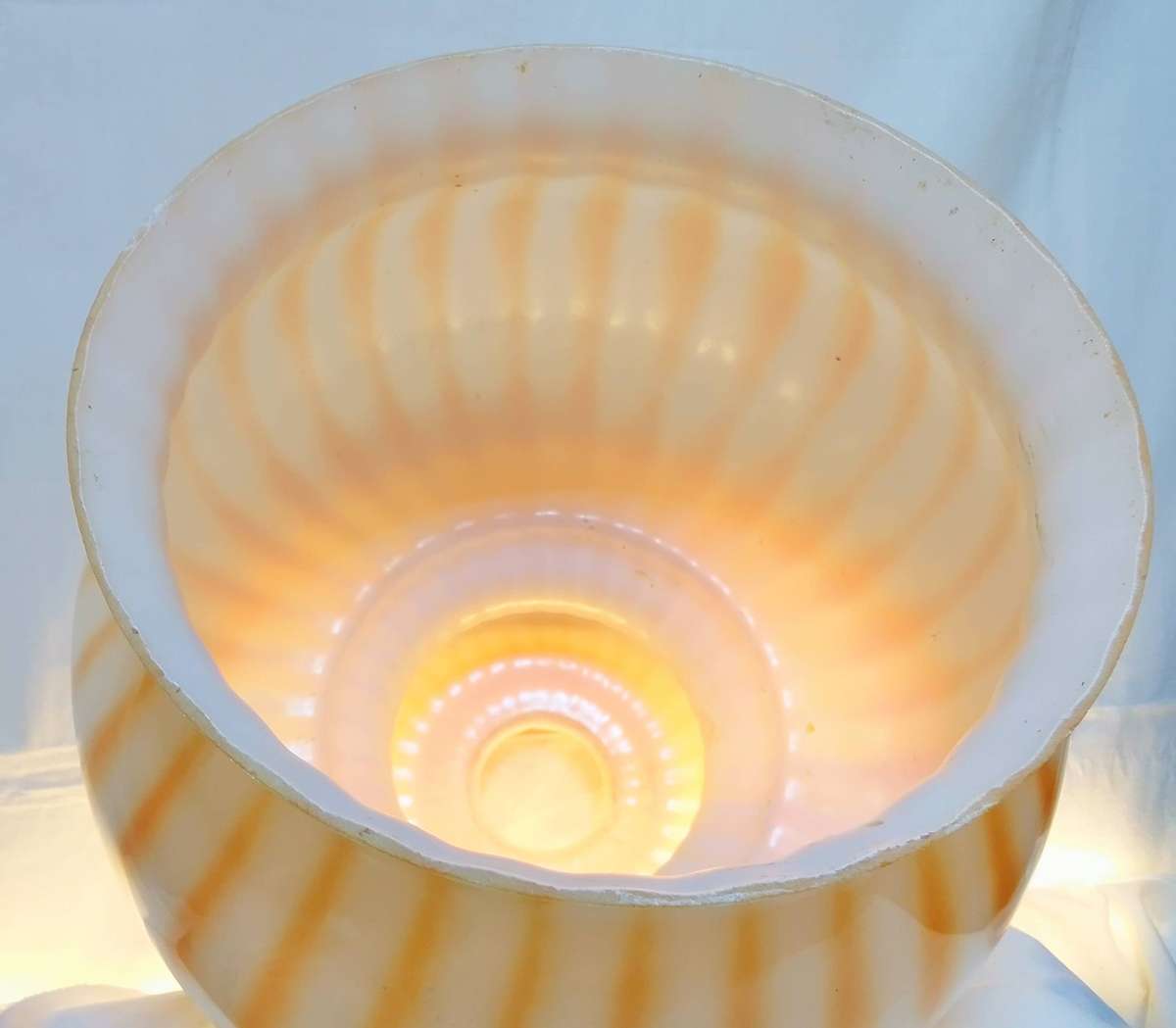 Magnificent large antique glass lampshade