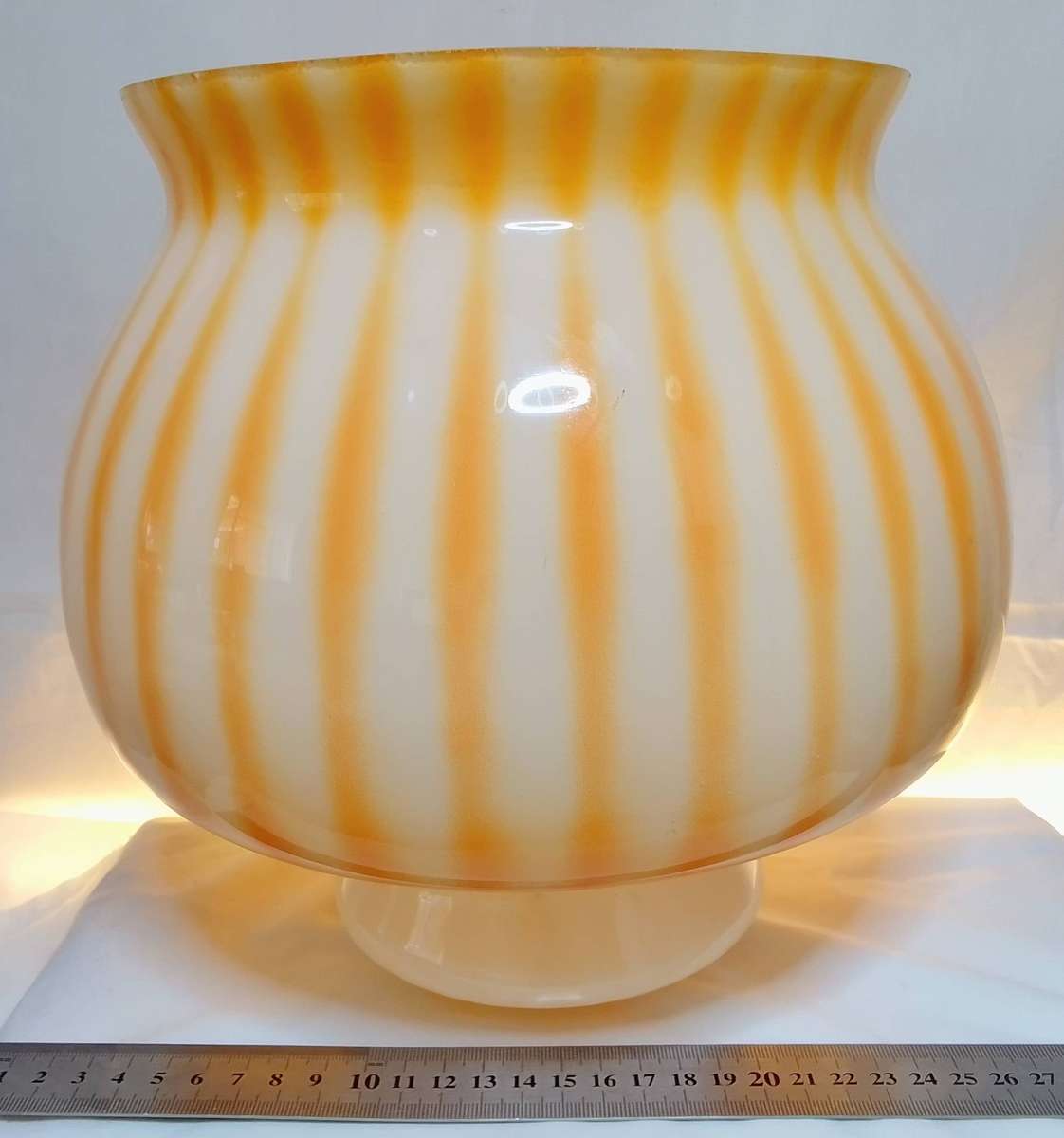 Magnificent large antique glass lampshade