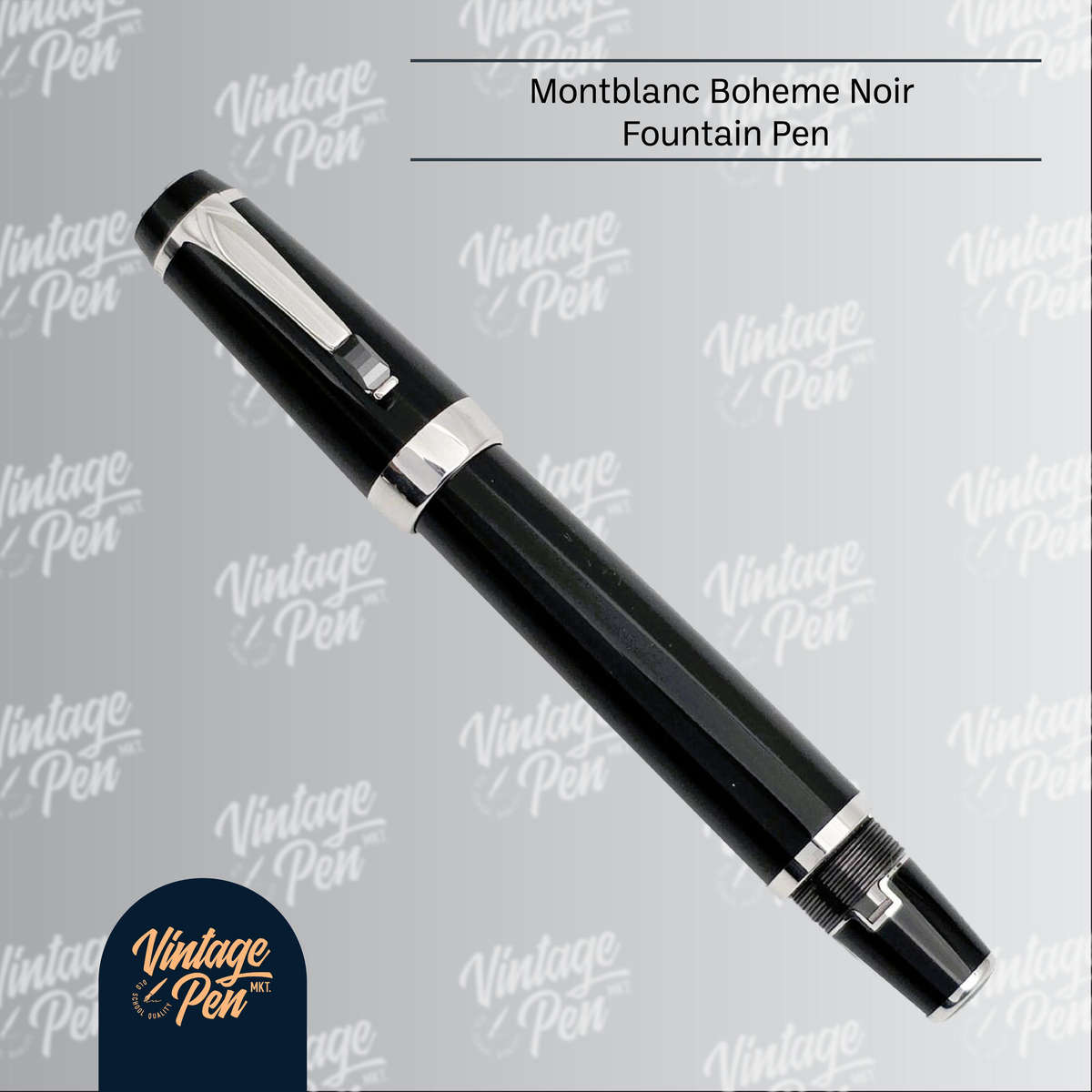 Montblanc Bohème Noir Fountain Pen  Platinum Line