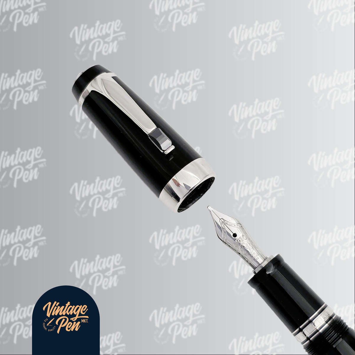Montblanc Bohème Noir Fountain Pen  Platinum Line