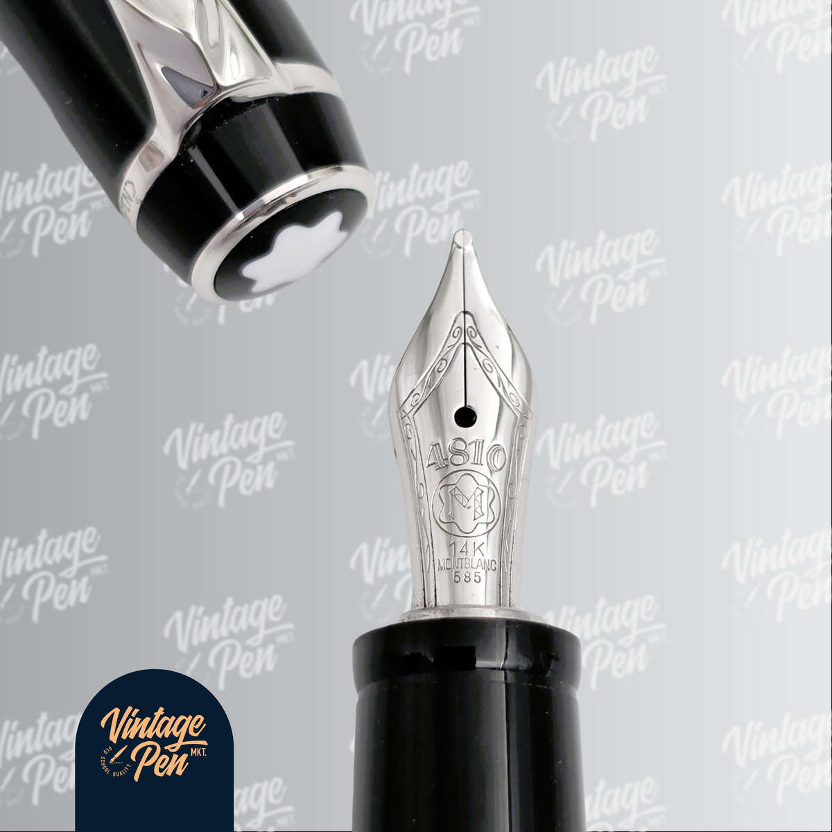 Montblanc Bohème Noir Fountain Pen  Platinum Line