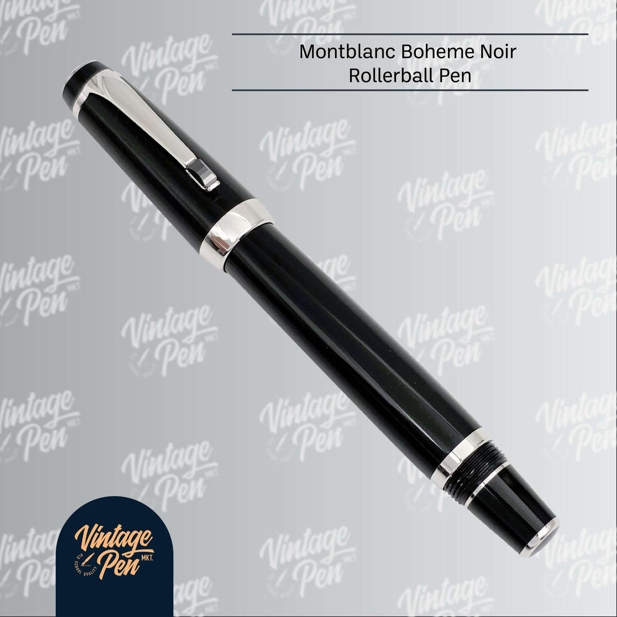 Montblanc Bohème Noir Rollerball Pen  Platinum Line