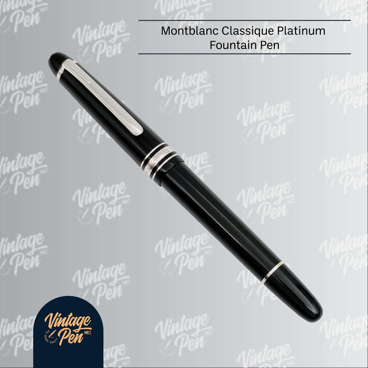 Montblanc Meisterstück Classique Fountain Pen - Platinum Finish