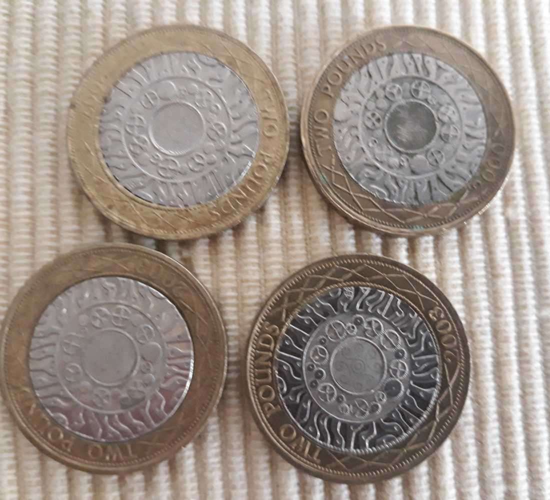 UK Pounds- 1 Pound, 2 Pounds