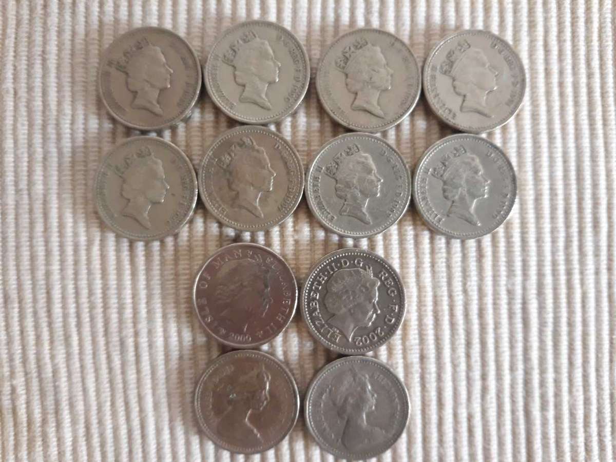 UK Pounds- 1 Pound, 2 Pounds