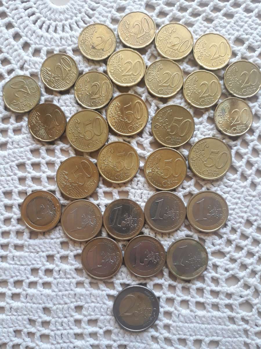 Euro Coin. 20 cents. 50 cents. 1 Euro. 2 Euro