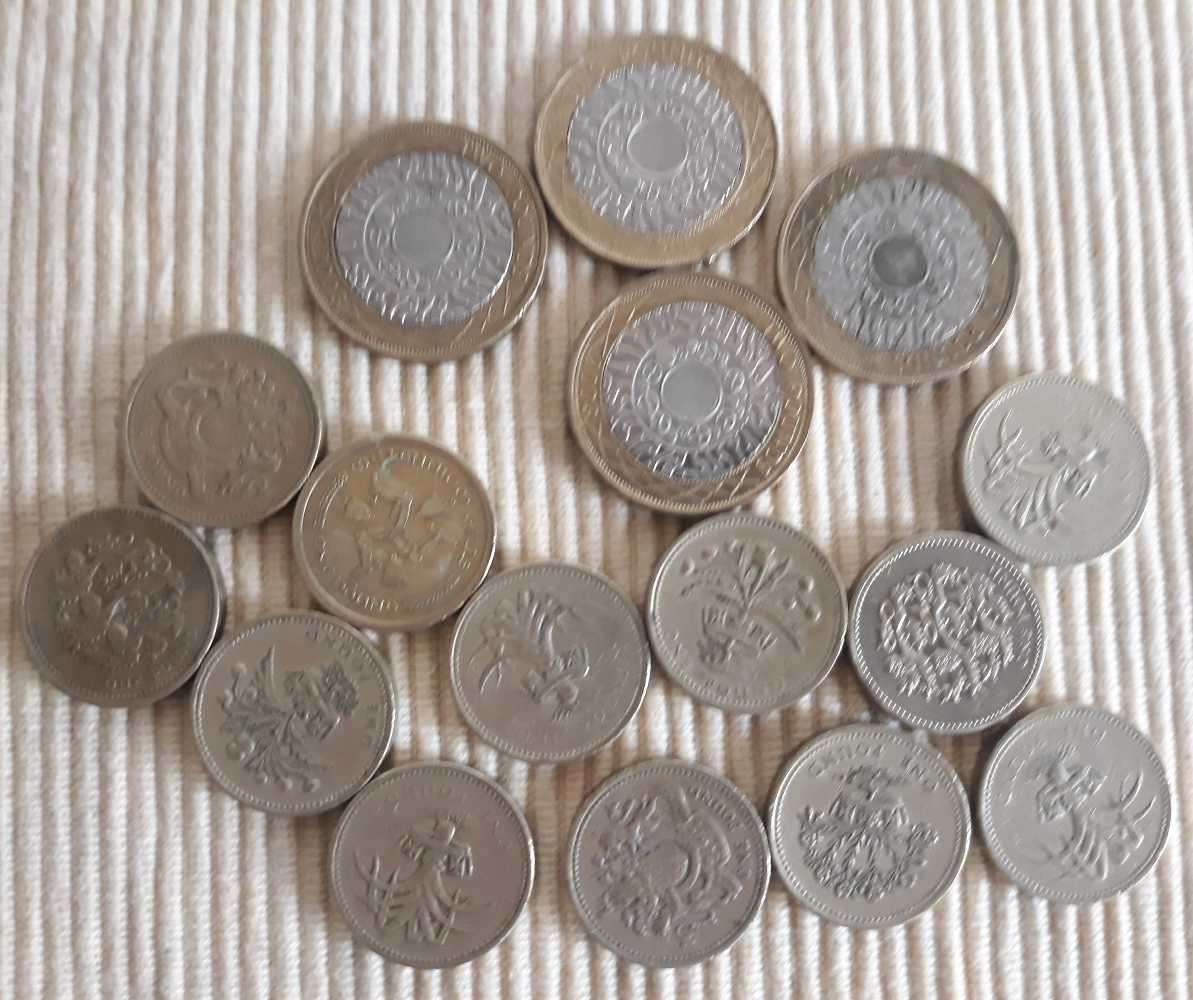 UK Pounds- 1 Pound, 2 Pounds