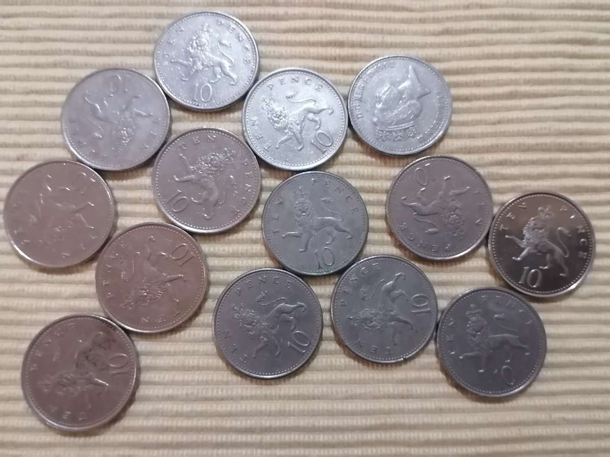 UK 10 Pence x 14
