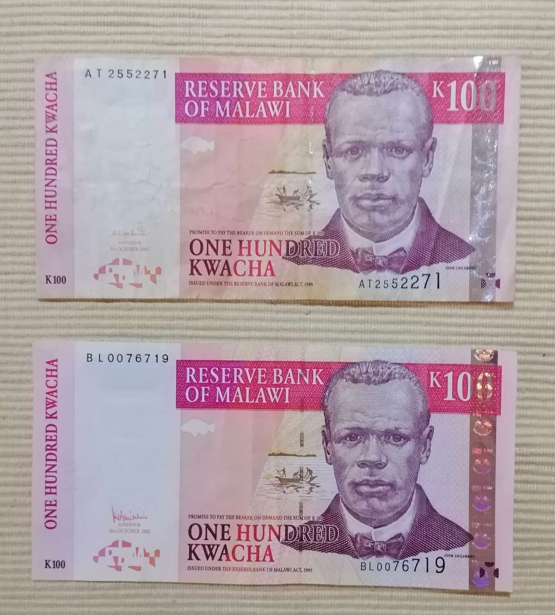 Malawi Kwachas - Bank notes
