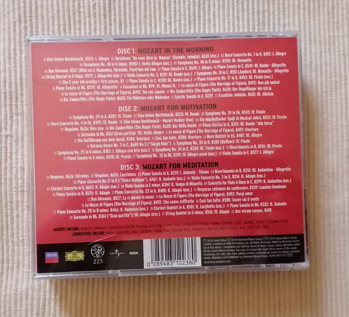 Mozart The Singles CD x 3 Discs