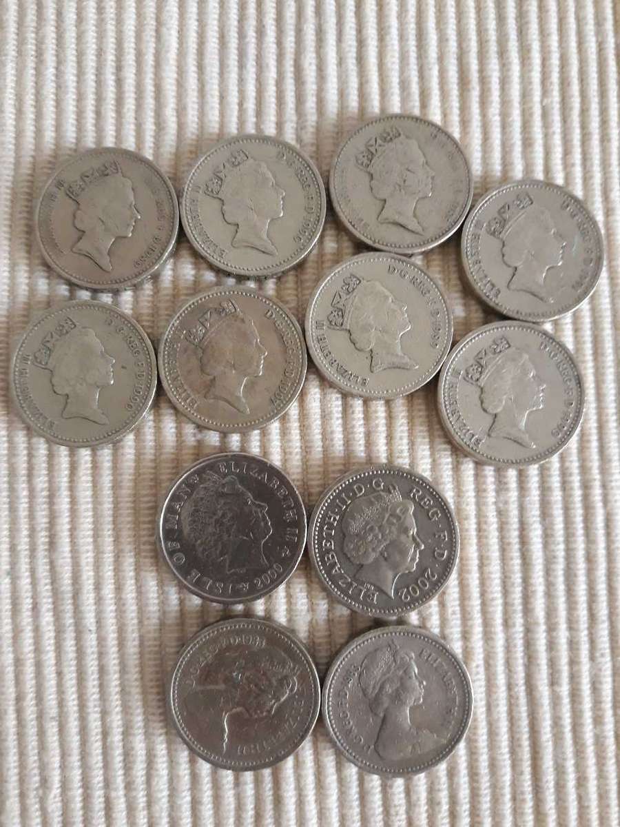UK Pounds- 1 Pound, 2 Pounds