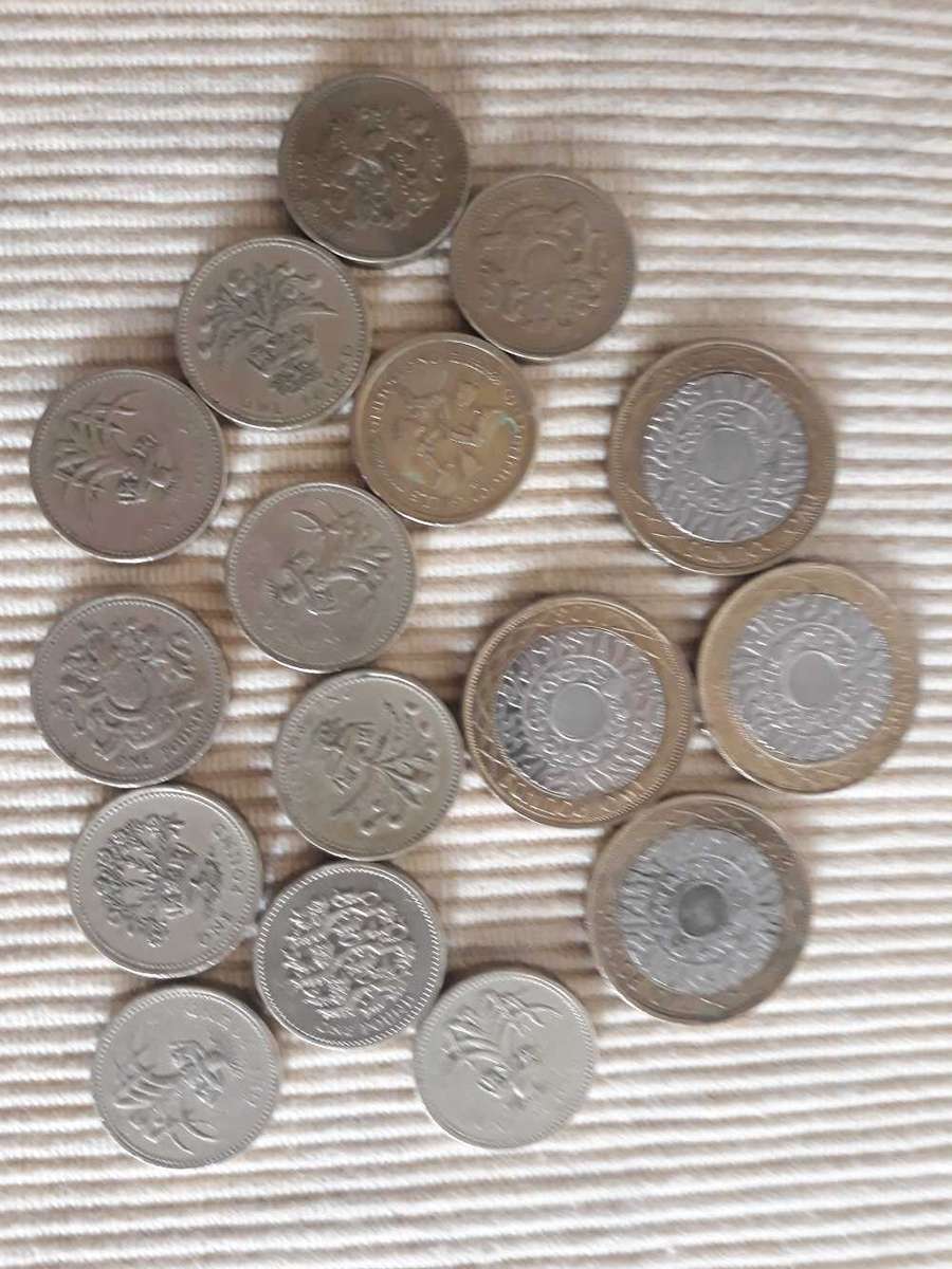 UK Pounds- 1 Pound, 2 Pounds