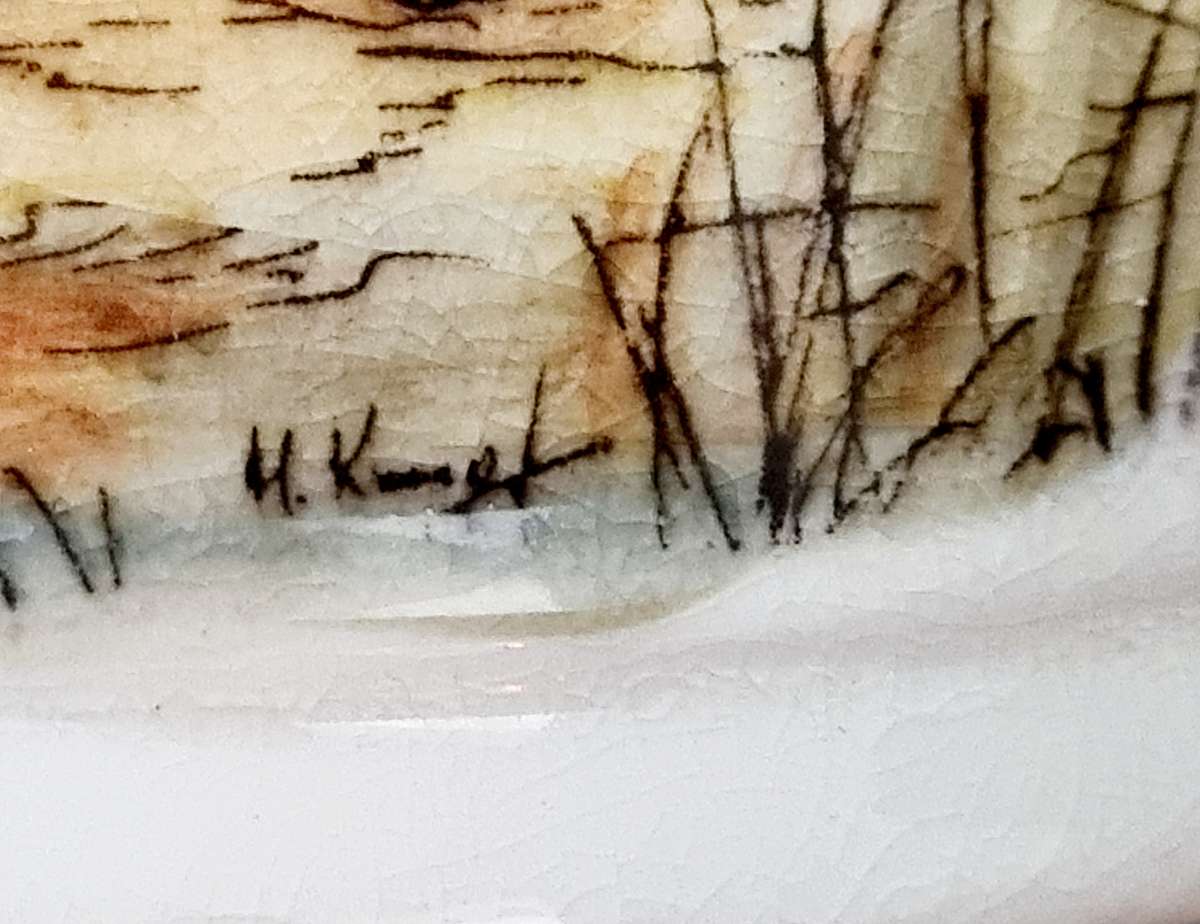 Krugerwildtuin/Kruger Park Drostdy Ware Painted Lions Large Porcelain Mug