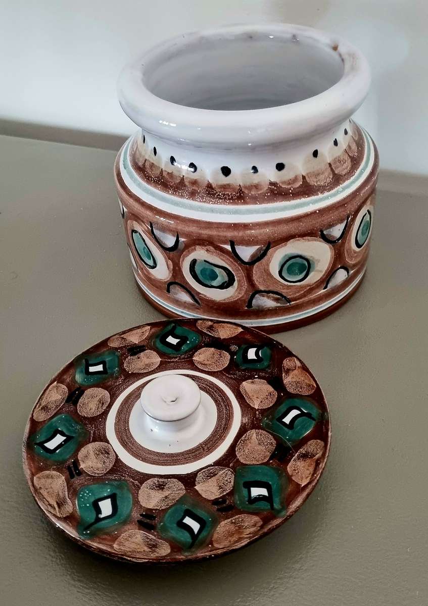 The Old Jar (T.O.J.) South African Studio Pottery lidded Jar, Pot
