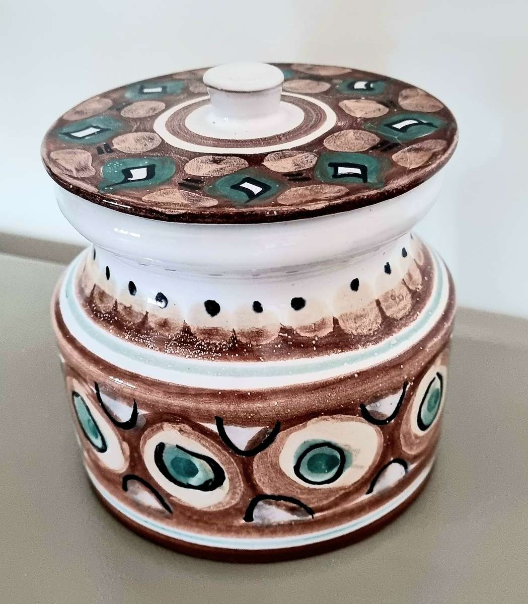 The Old Jar (T.O.J.) South African Studio Pottery lidded Jar, Pot