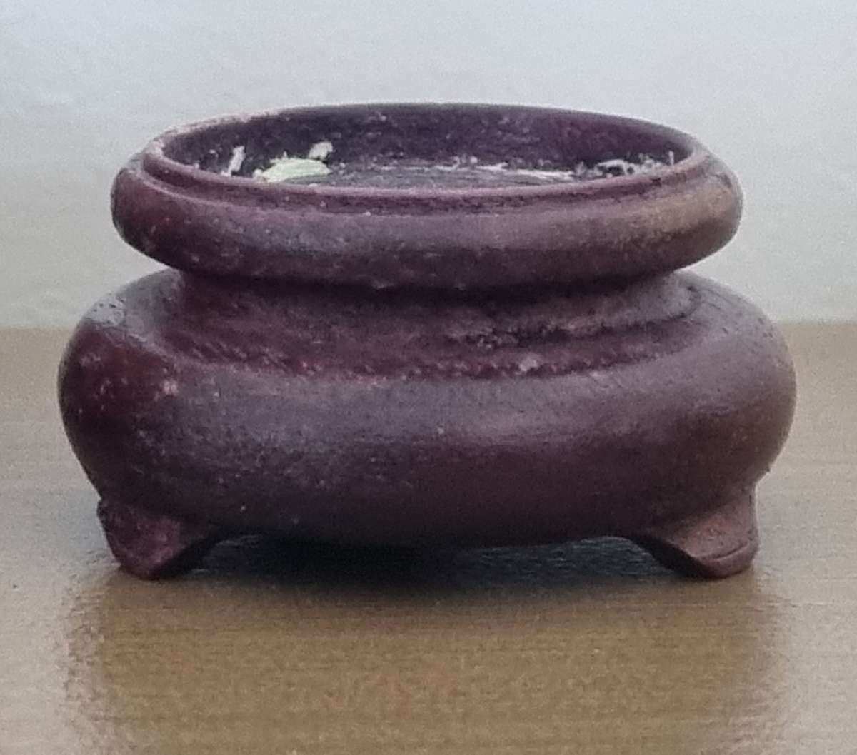 Cloisonne floral flower gold colour vase with wooden stand, stamped CHINA at the bottom.