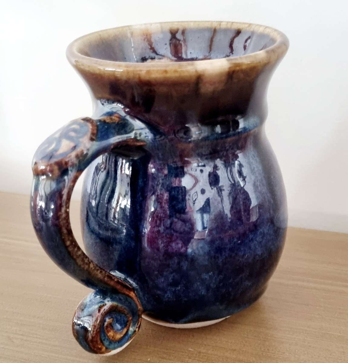 COLM DE RIS Irish Pottery Colbat Blue Mug