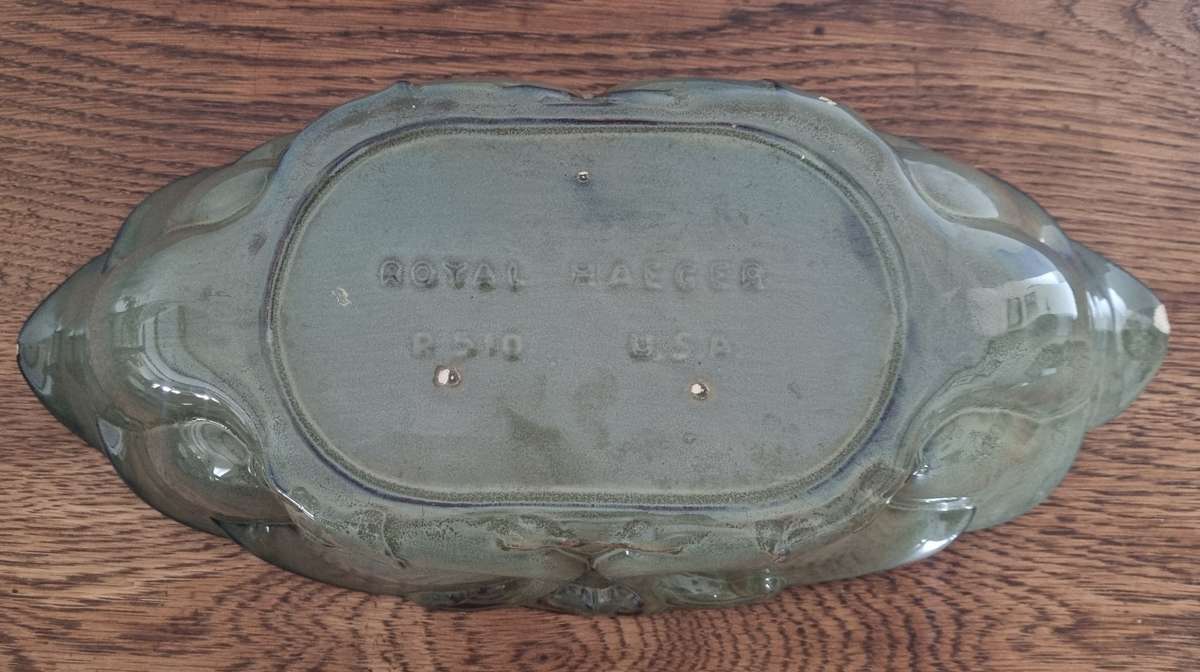 Larger Royal Haeger - USA Olive Green Ceramic Vase/Bowl