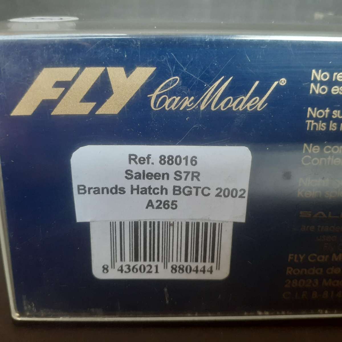 Fly A265 Saleen S7R Brands Hatch BGTC 2002 Boxed