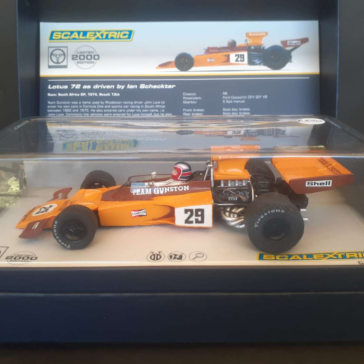Scalextric C3833A Lotus 72 Gunston Ian Scheckter Ltd Edition No.462 of only 2000 produced.