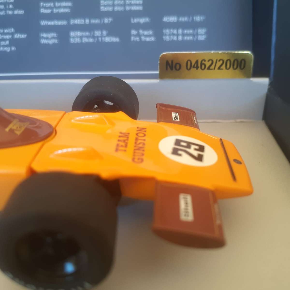 Scalextric C3833A Lotus 72 Gunston Ian Scheckter Ltd Edition No.462 of only 2000 produced.