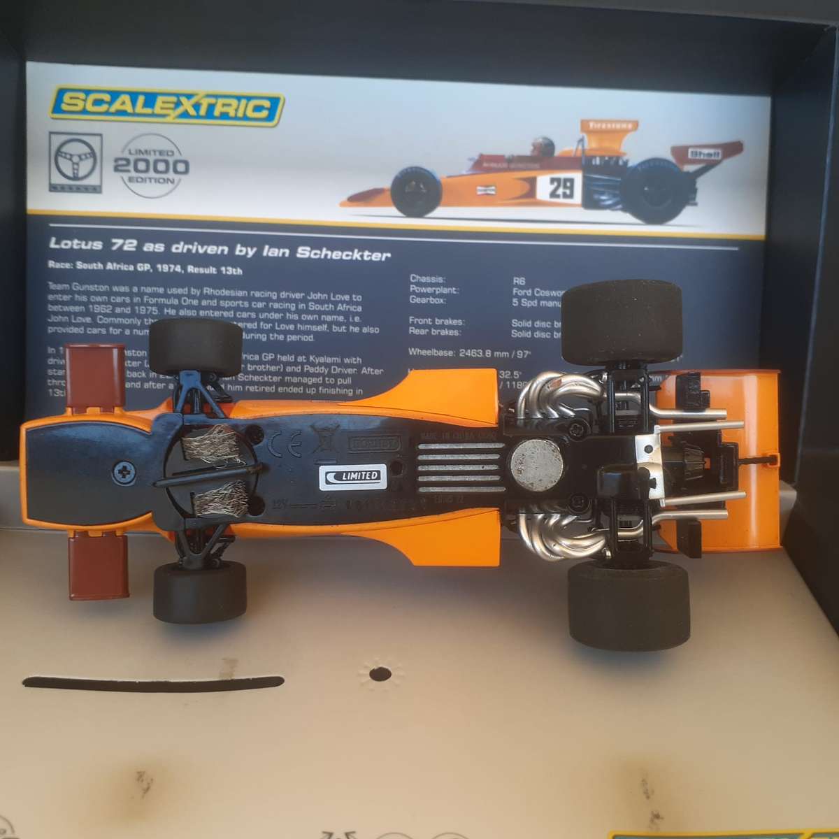 Scalextric C3833A Lotus 72 Gunston Ian Scheckter Ltd Edition No.462 of only 2000 produced.