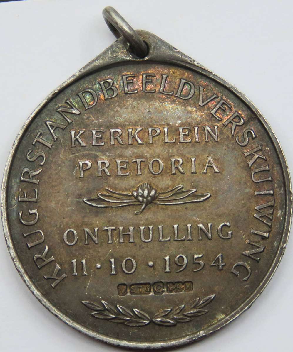 Krugerstandbeeld VerskuiwingKerkplein Pretoria 11.10.1954 Silver Medal