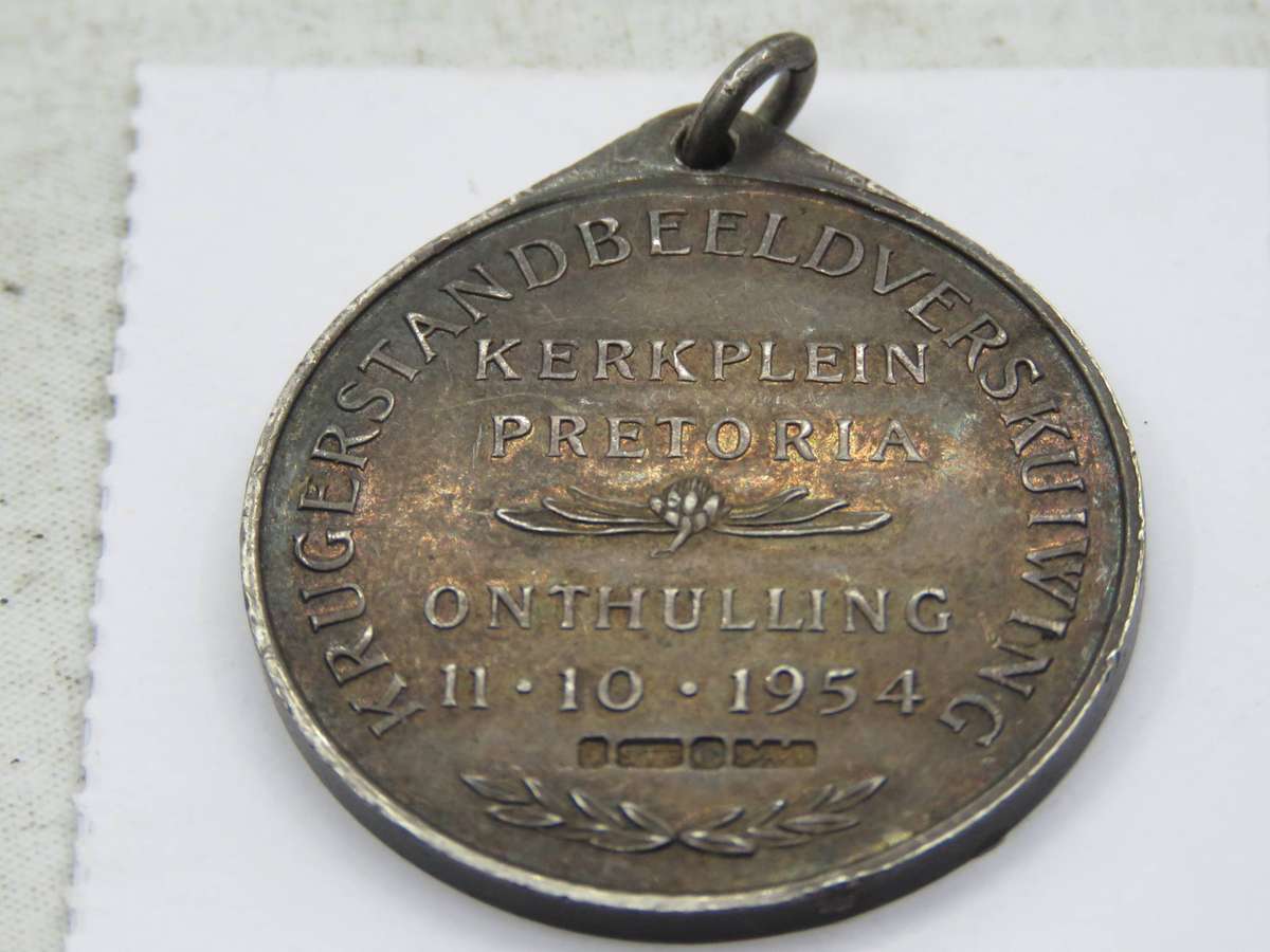 Krugerstandbeeld VerskuiwingKerkplein Pretoria 11.10.1954 Silver Medal