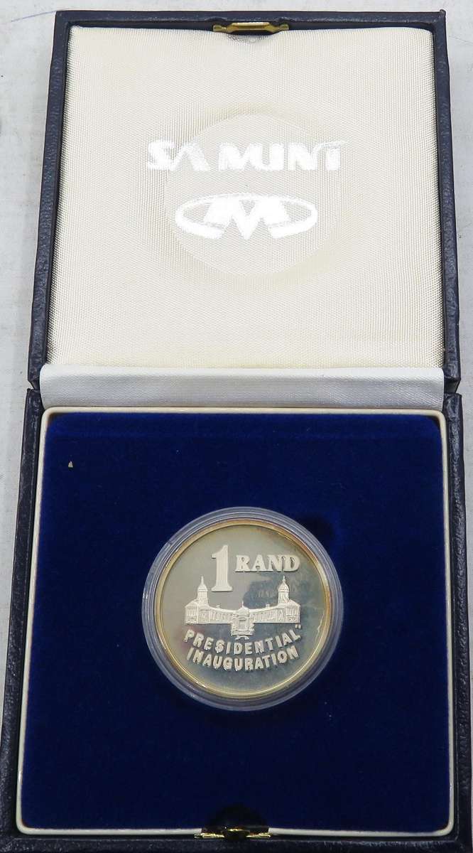 1994 Republic of South Africa Silver Proof R1 in SAM Box-3