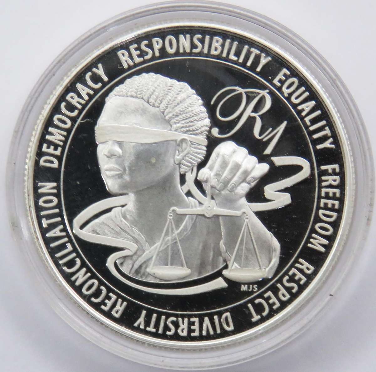 2016  Silver 1 Rand Life of a Legend: Nelson Mandela "Democracy..."