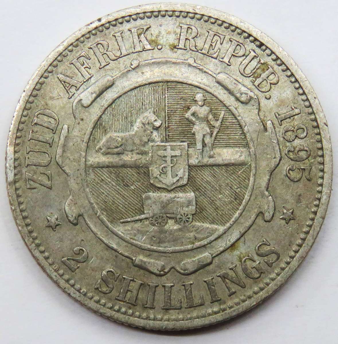 1895 ZAR  Shilling 2 Shillings