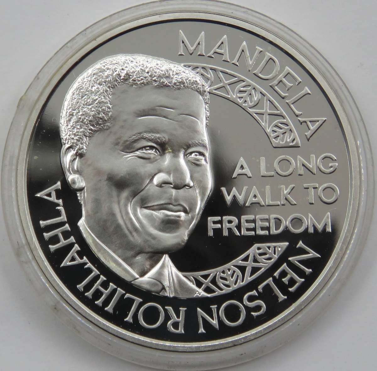 1993 Long Walk To Freedom Mandela /De Klerk 1 Ounce Silver 925 Proof Medallion