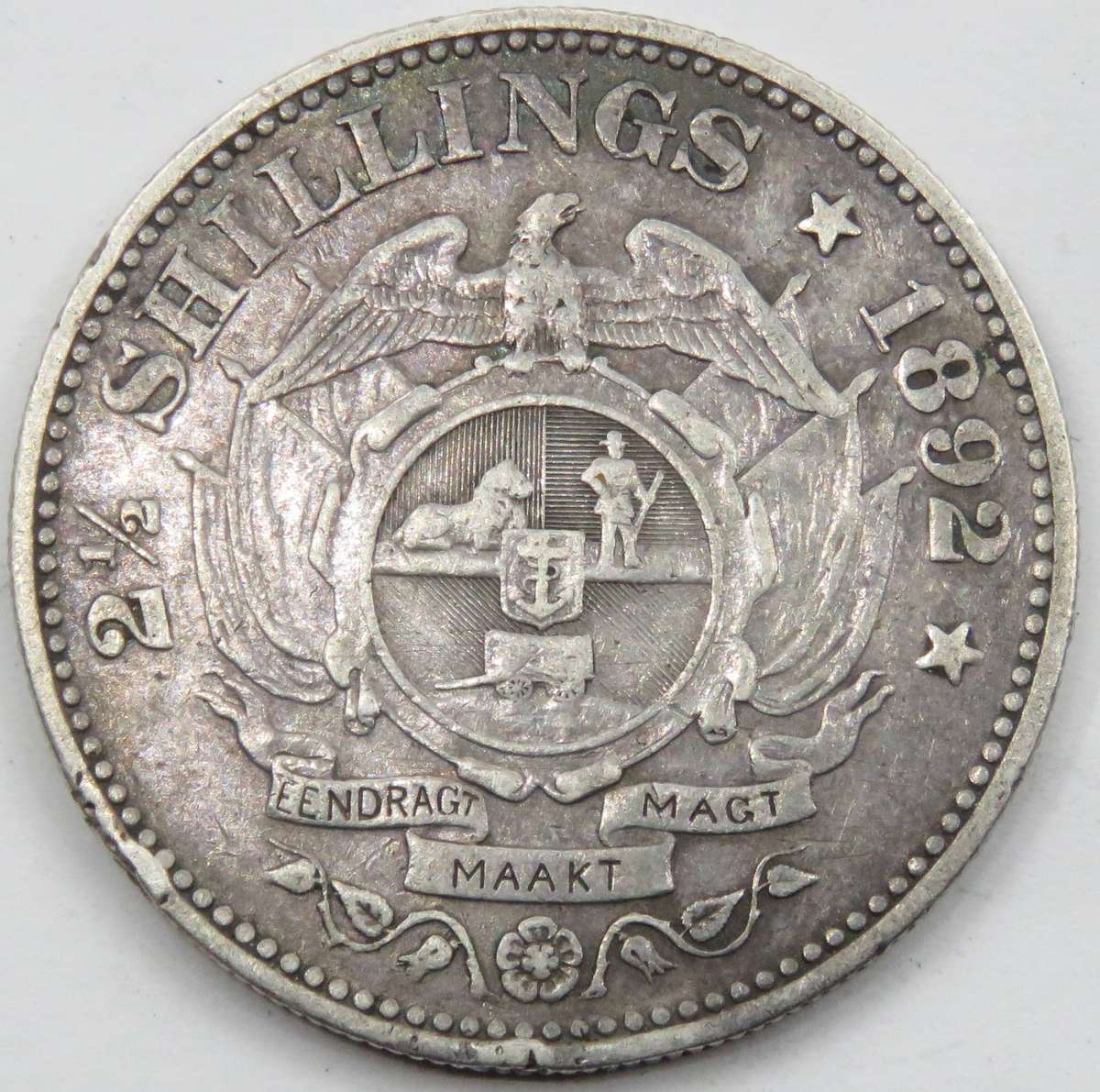1892 ZAR  2 1/2 Shillings