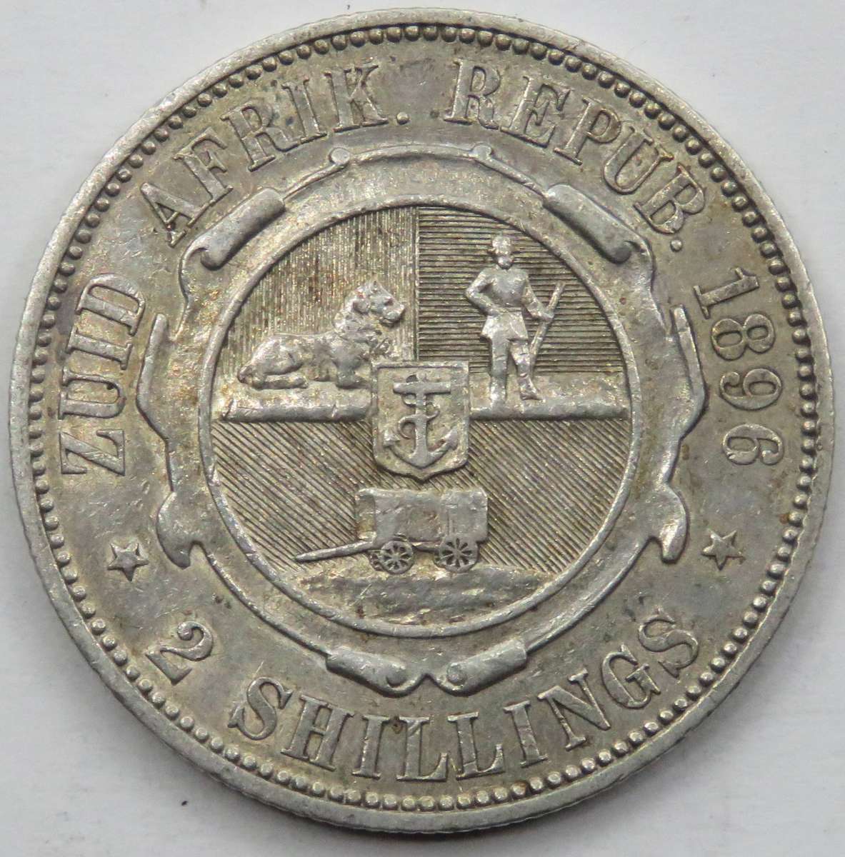 1896 ZAR  2 Shillings