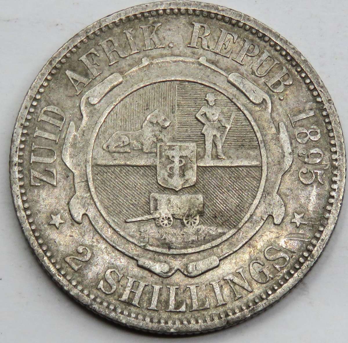 1895 ZAR  2 Shillings