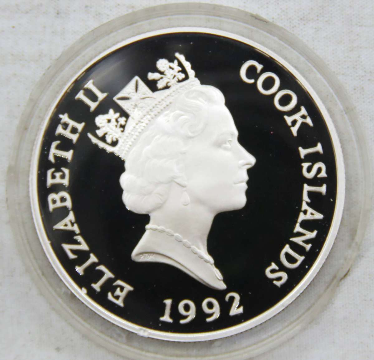 1992 Cook Islands 50 Dollars Silver 925 Proof Cameo "Endangered Wildlife"-Flawless