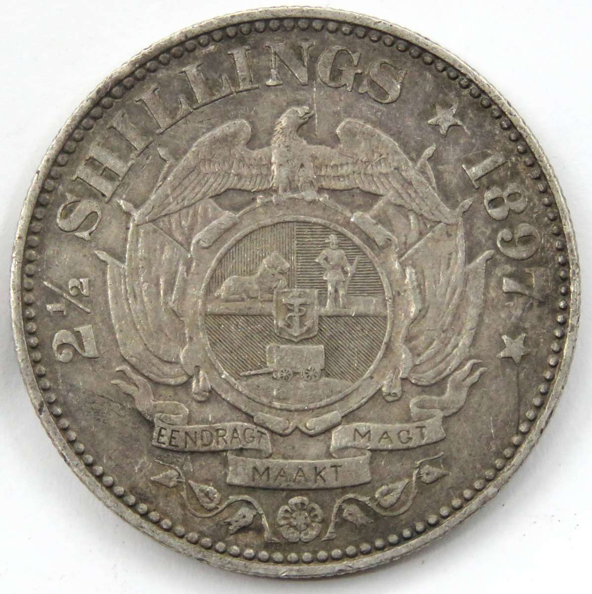 1897 ZAR 2 1/2  Shillings