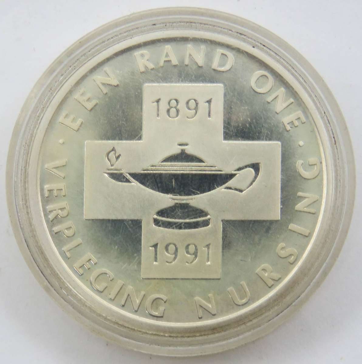 2x1991 Silver Proof 1 Rand NURSING in original capsule -in perfect condition as as issued
