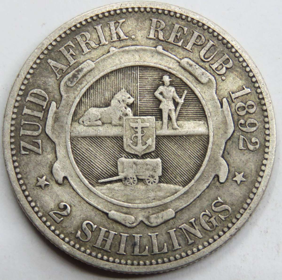 1892 ZAR 2  Shillings