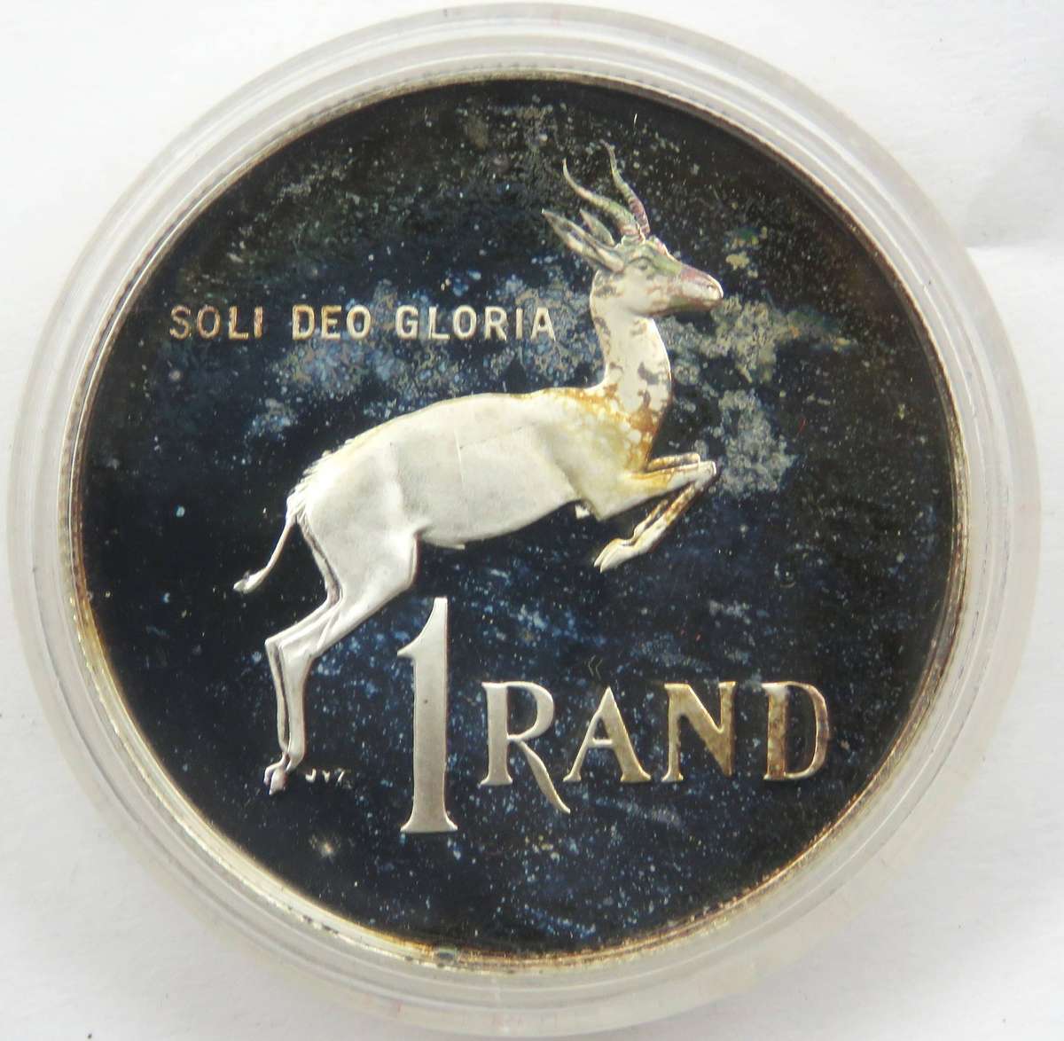 1989  Silver Cameo Proof R1 -in sealed capsule as issued-Stunningly toned