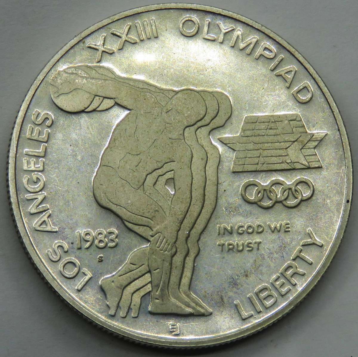 1983-S United States  Los Angeles Olympics Silver Proof Dollar -900 Silver